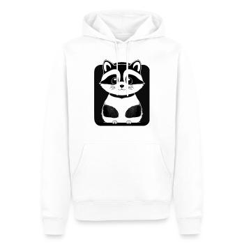 Ratons laveurs Mignon Dessin animé Raton laveur 13 - Sweat à capuche Premium bio Homme - blanc - Devant - Nico (187cm)