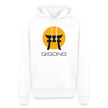 Qigong Torii Tor - Männer Premium Bio Hoodie - Weiß - Vorne - Nico (187cm)