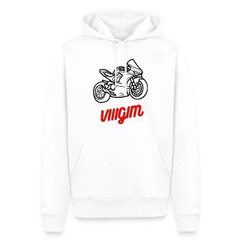 Sportlerin - Männer Premium Bio Hoodie - Weiß - Vorne - Nico (187cm)