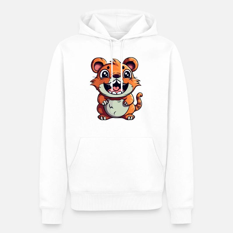 Blojo le streum - Sweat à capuche Premium bio Homme - blanc