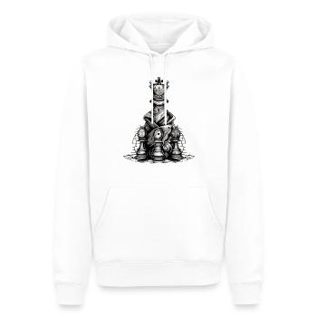 Roi noir mystique - Sweat à capuche Premium bio Homme - blanc - Devant - Nico (187cm)