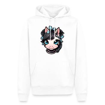 Zebra - Männer Premium Bio Hoodie - Weiß - Vorne - Nico (187cm)
