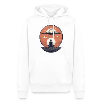 Mountain Zen Meditation - Men’s Premium Organic Hoodie - white - Front - Nico (187cm)