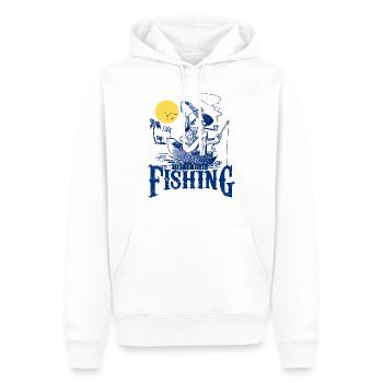 Fisherman - Zeit zum Entspannen beim Angeln - Männer Premium Bio Hoodie - Weiß - Vorne - Nico (187cm)