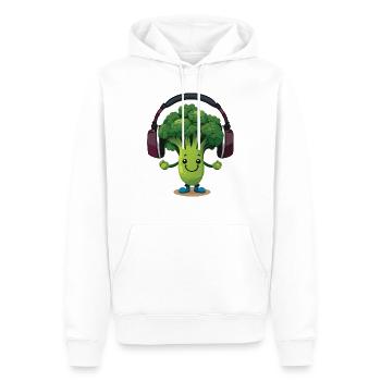 Bubatz - DJ - Musik - Legalize it - Brokkoli - Männer Premium Bio Hoodie - Weiß - Vorne - Nico (187cm)