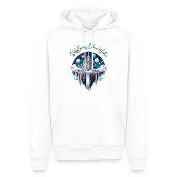 Floating Island with an Upside Down Castle - Männer Premium Bio Hoodie - Weiß - Vorne - Nico (187cm)