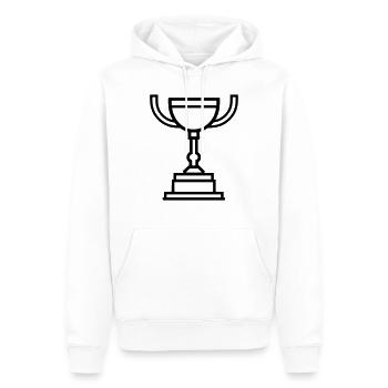 trophy - Men’s Premium Organic Hoodie - white - Front - Nico (187cm)