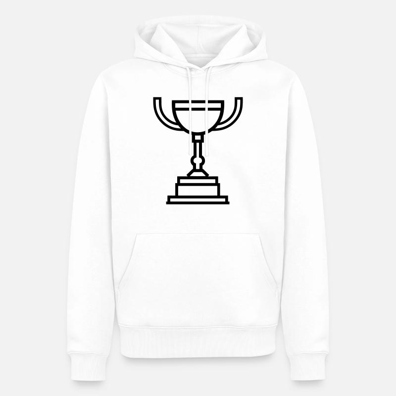 Trophäe - Männer Premium Bio Hoodie - Weiß