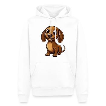 Dackel DachsHund Comic Niedlich - Männer Premium Bio Hoodie - Weiß - Vorne - Nico (187cm)
