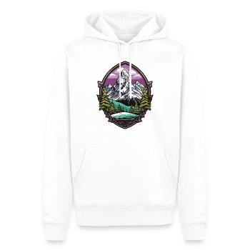 Berge Mountains - Männer Premium Bio Hoodie - Weiß - Vorne - Nico (187cm)