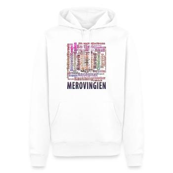 mérovingiens vieux et anciens prénoms violet foncé - Sweat à capuche Premium bio Homme - blanc - Devant - Nico (187cm)