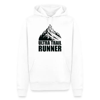 Trail Running Sport Ultra Trail Runner - Sweat à capuche Premium bio Homme - blanc - Devant - Nico (187cm)