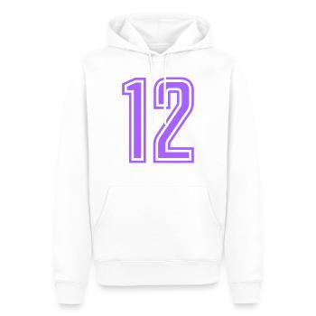 12 - Men’s Premium Organic Hoodie - white - Front - Nico (187cm)