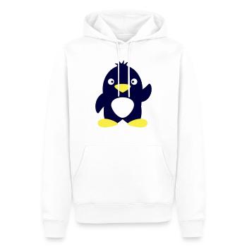 Mignon pingouin agitant l’Antarctique Pôle Sud Animal oiseau - Sweat à capuche Premium bio Homme - blanc - Devant - Nico (187cm)