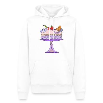 Cake - Men’s Premium Organic Hoodie - white - Front - Nico (187cm)