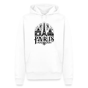 Pariser Logo - Männer Premium Bio Hoodie - Weiß - Vorne - Nico (187cm)