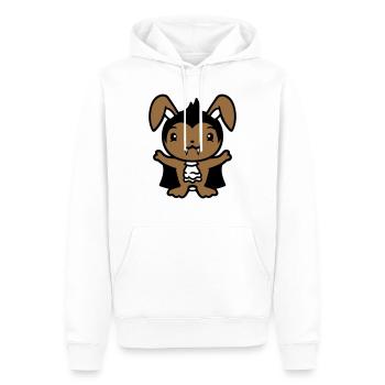 Bunny Vampire Sharp Long Teeth Halloween Costume - Men’s Premium Organic Hoodie - white - Front - Nico (187cm)
