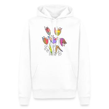Blumen - Männer Premium Bio Hoodie - Weiß - Vorne - Nico (187cm)