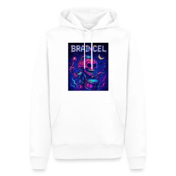 Cellule cérébrale - Sweat à capuche Premium bio Homme - blanc - Devant - Nico (187cm)