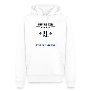 Stuckateur 25 Jahre Jubiläum 25. jähriges Jubi - Männer Premium Bio Hoodie - Weiß - Vorne - Nico (187cm)