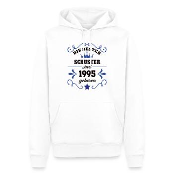 1995 Schuster Geburtstag Kollege Jahrgang 1995 - Männer Premium Bio Hoodie - Weiß - Vorne - Nico (187cm)