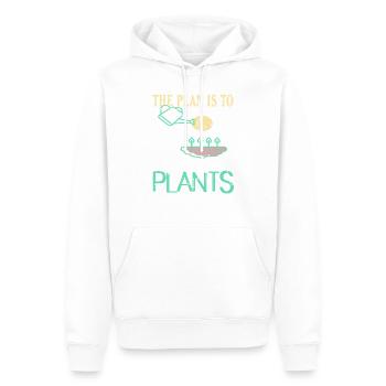 Le plan est d’avoir plus de plantes devis - Sweat à capuche Premium bio Homme - blanc - Devant - Nico (187cm)