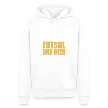Yep I'm a Dad and I Love Futsal and Beer Humor - Männer Premium Bio Hoodie - Weiß - Vorne - Nico (187cm)