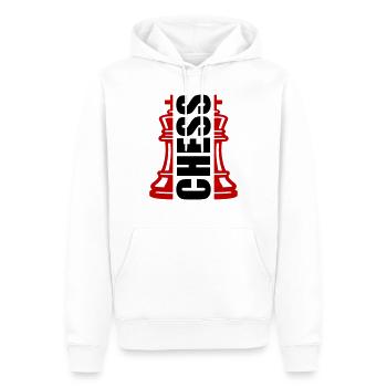 Schach König Verein - Männer Premium Bio Hoodie - Weiß - Vorne - Nico (187cm)