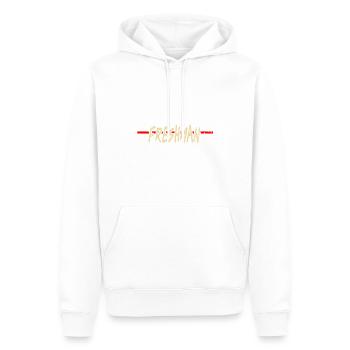 Drôle d’ambiance d’étape de première année de lycée - Sweat à capuche Premium bio Homme - blanc - Devant - Nico (187cm)