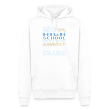 Funny College Transition Vibe Smarter Journey - Männer Premium Bio Hoodie - Weiß - Vorne - Nico (187cm)