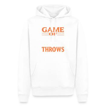 Game Of Throws Funny Dog Frisbee Trainer Parody - Männer Premium Bio Hoodie - Weiß - Vorne - Nico (187cm)