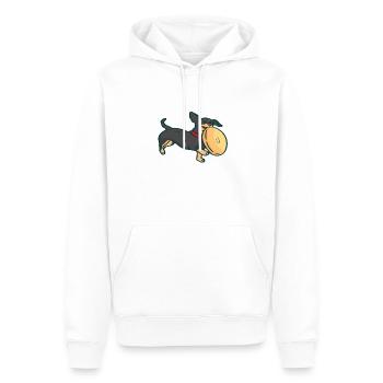 Happiness Found In Dog Training Joy Frisbee Love - Men’s Premium Organic Hoodie - white - Front - Nico (187cm)