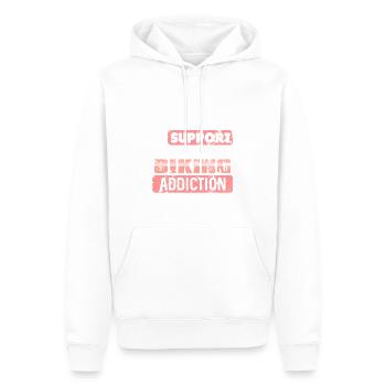 I Only Work to Support My Biking Addiction - Männer Premium Bio Hoodie - Weiß - Vorne - Nico (187cm)