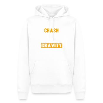Funny Bicycle Random Gravity Check Humor - Männer Premium Bio Hoodie - Weiß - Vorne - Nico (187cm)