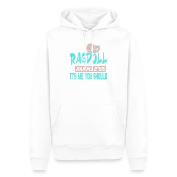 My Ragdoll Is Harmless You Should Worry About Me - Männer Premium Bio Hoodie - Weiß - Vorne - Nico (187cm)