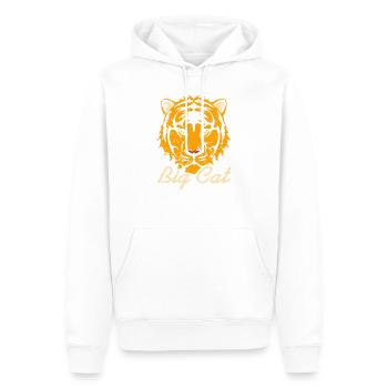 Wild Jungle Predator Tiger Face Artwork - Männer Premium Bio Hoodie - Weiß - Vorne - Nico (187cm)