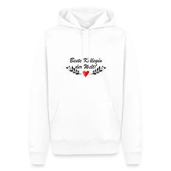 Beste Kollegin der Welt Herz - Männer Premium Bio Hoodie - Weiß - Vorne - Nico (187cm)