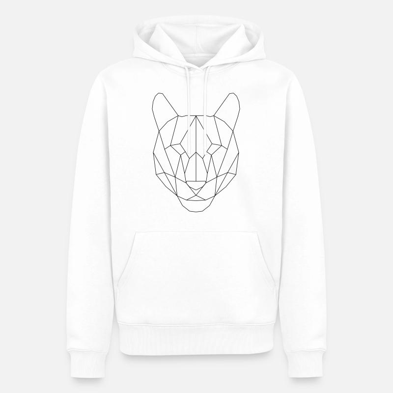 Tiger - Männer Premium Bio Hoodie - Weiß