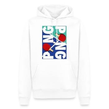 Ping Pong Sport Schläger Design - Männer Premium Bio Hoodie - Weiß - Vorne - Nico (187cm)