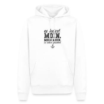 Ça s'appelle Moin. T-shirt de Hambourg - Sweat à capuche Premium bio Homme - blanc - Devant - Nico (187cm)