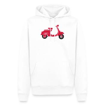 Scooter - Men’s Premium Organic Hoodie - white - Front - Nico (187cm)