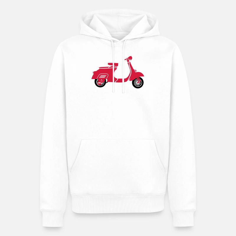Roller - Männer Premium Bio Hoodie - Weiß