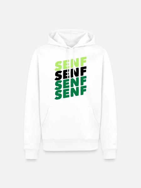 Senf essen lecker gewürz paste - Männer Premium Bio Hoodie - Weiß