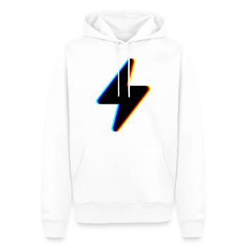 blitz strom symbol logo - Männer Premium Bio Hoodie - Weiß - Vorne - Nico (187cm)