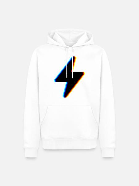 lynstrøm symbol logo - Herre Premium økologisk hoodie - hvid