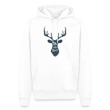 Oh my Deer - Sweat à capuche Premium bio Homme - blanc - Devant - Nico (187cm)