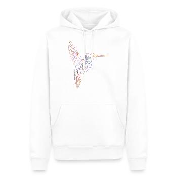 kolibri - Sweat à capuche Premium bio Homme - blanc - Devant - Nico (187cm)