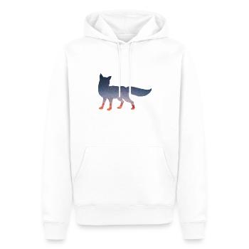 Space Fox - Men’s Premium Organic Hoodie - white - Front - Nico (187cm)