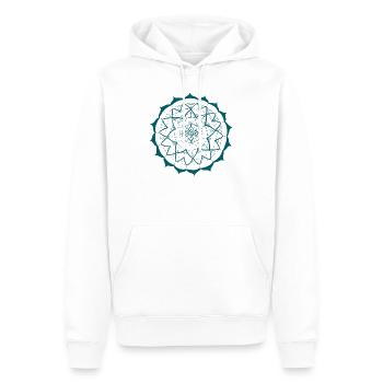 Mandala 16 à l'essence - Sweat à capuche Premium bio Homme - blanc - Devant - Nico (187cm)
