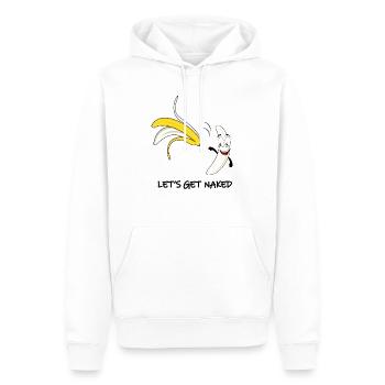 BanaNAKED - Männer Premium Bio Hoodie - Weiß - Vorne - Nico (187cm)